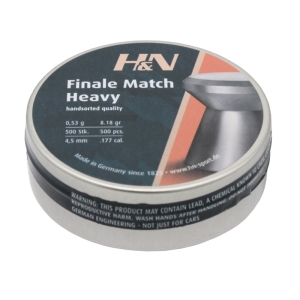 Пульки H&N Final Match Heavy винтовочные калибр 4,5 мм вес 0,53 г, 500 шт - 1