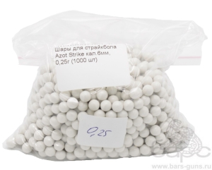 Шары для страйкбола Azot Strike вес 0,25 г 1000 шт