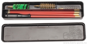 Набор для чистки Baiex пластиковый футляр 3 ерша калибр 28