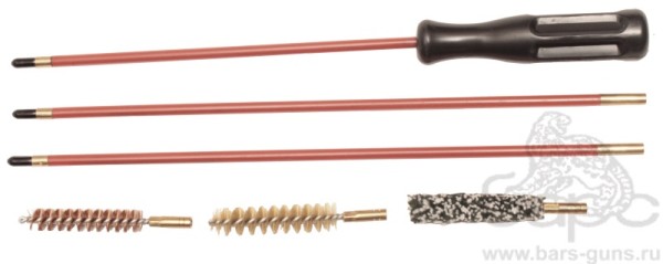 Набор для чистки Baiex пакет металло-пластиковый шомпол 3 ерша калибр 9,5 мм 366 ТКМ