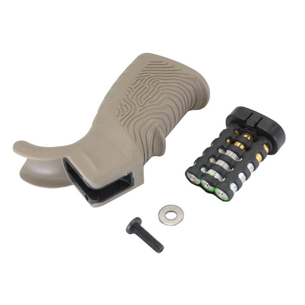 Прорезиненая рукоять на AR15 с бобровым хвостом, DLG Tactical (песочный)-2