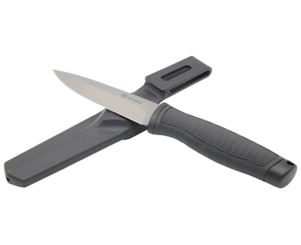 Ganzo - нож G-806-BK черная рукоять пластиковые ножны - 3