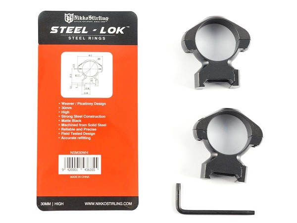 Кольца Nikko Stirling Diamond, небыстросьемные на Weaver 30мм, высокие, сталь-2
